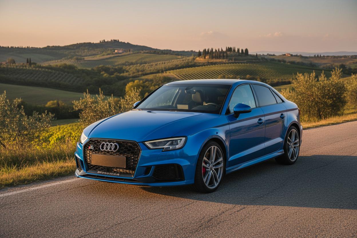 Audi RS3 Blu - Frontale campagna